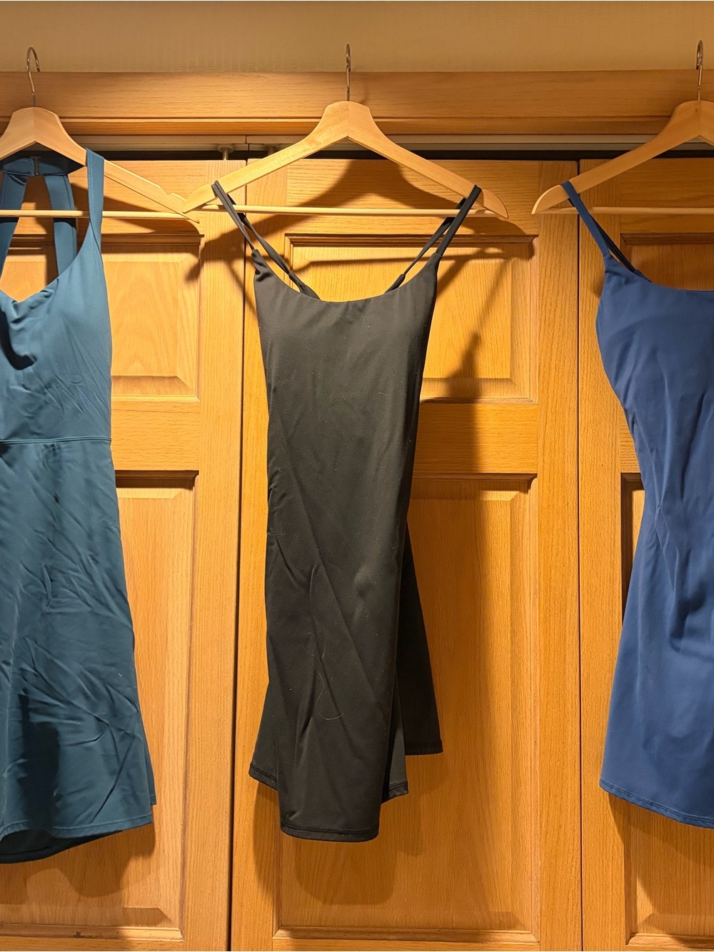 HALARA 3 Dress Bundle: Teal, Black and Navy Blue A-Line Spaghetti Strap Dresses - Picture 8 of 14